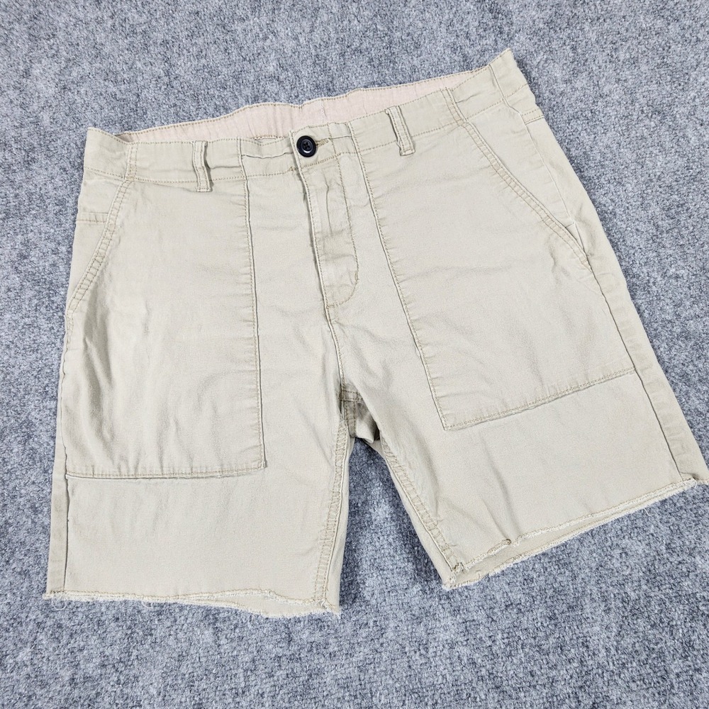 No Boundaries Mens Khaki Brown Cut Off Cargo Shorts Size 36 NB22100027393